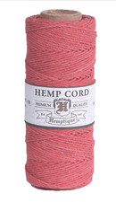 Sunset Coral Hemp Cord 20 1mm from Hemptique 100 Natural String Jewelry Craft