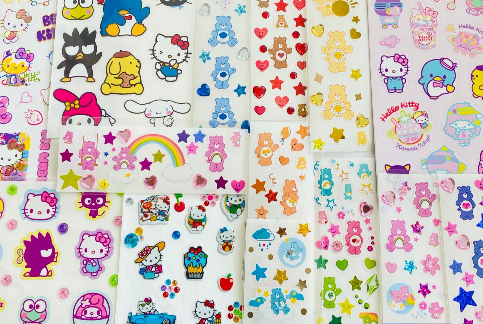 149+ STICKERS Mxd Themes ELMO Cookie Monster HELLO KITTY FROZEN ELSA Care Bears