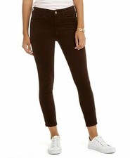 Tommy Hilfiger Tribeca Skinny Women's Corduroy Crop Pants 2,14,16 Burgundy 59.5