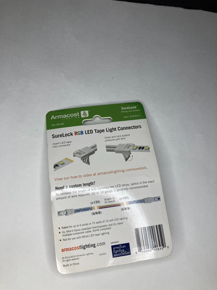 ARMACOST LIGHTING - RGB LED TAPE LIGHT CONNECTORS - R760010 - 850080006450 - Image 2 of 2