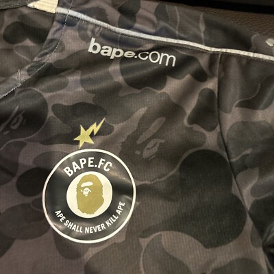 Puma Bape Bathing Ape Camo Soccer Football Jersey Hoodie Size Xl