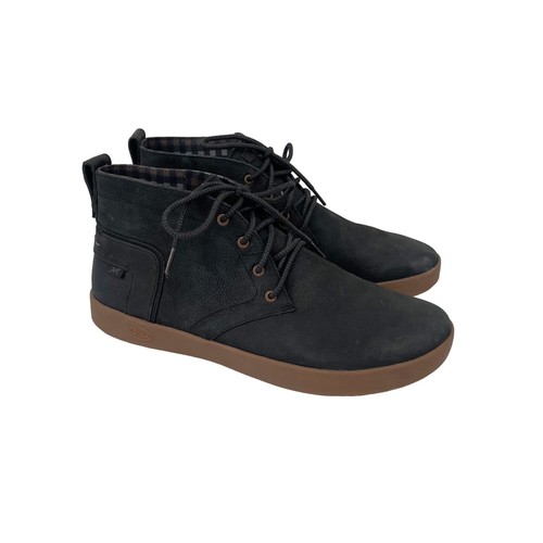 Chaco Davis Mid Black Leather Casual Chukka Hiking Boots Shoes J106271 Mens  13 | eBay