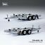 thumbnail 1 - 1:18th Car Trailer / carrier DOUBLE AXLE TRAILER silver IXO TRL005-18 18th scale