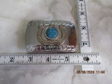 1970s  DOUBLE HORSESHOE  SOUTHWESTERN DESIGN ART BELT BUCKLE