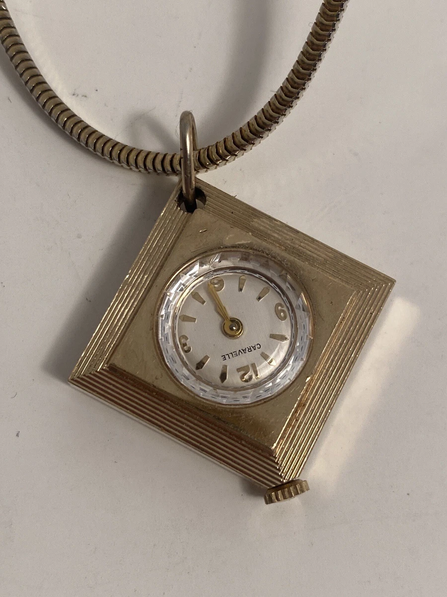 Caravelle watch necklace sale