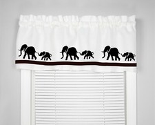 Elephant Baby Animal Nursery Window Valance - In Your Choice of Colors