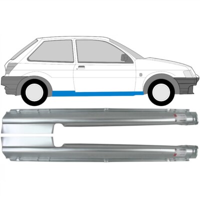 Für Ford Fiesta 1989-1997 3 Tür Voll Schweller Reparaturblech / Paar