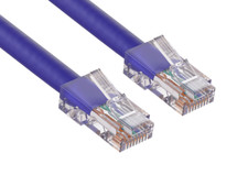 Cat5e UTP Assembled Patch Cable, Purple - 1/3/5/7/10/14/25/50/100 ft