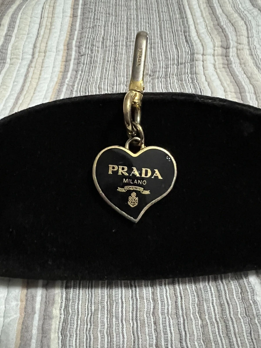 Prada Saffiano Heart Pouch Bag Charm