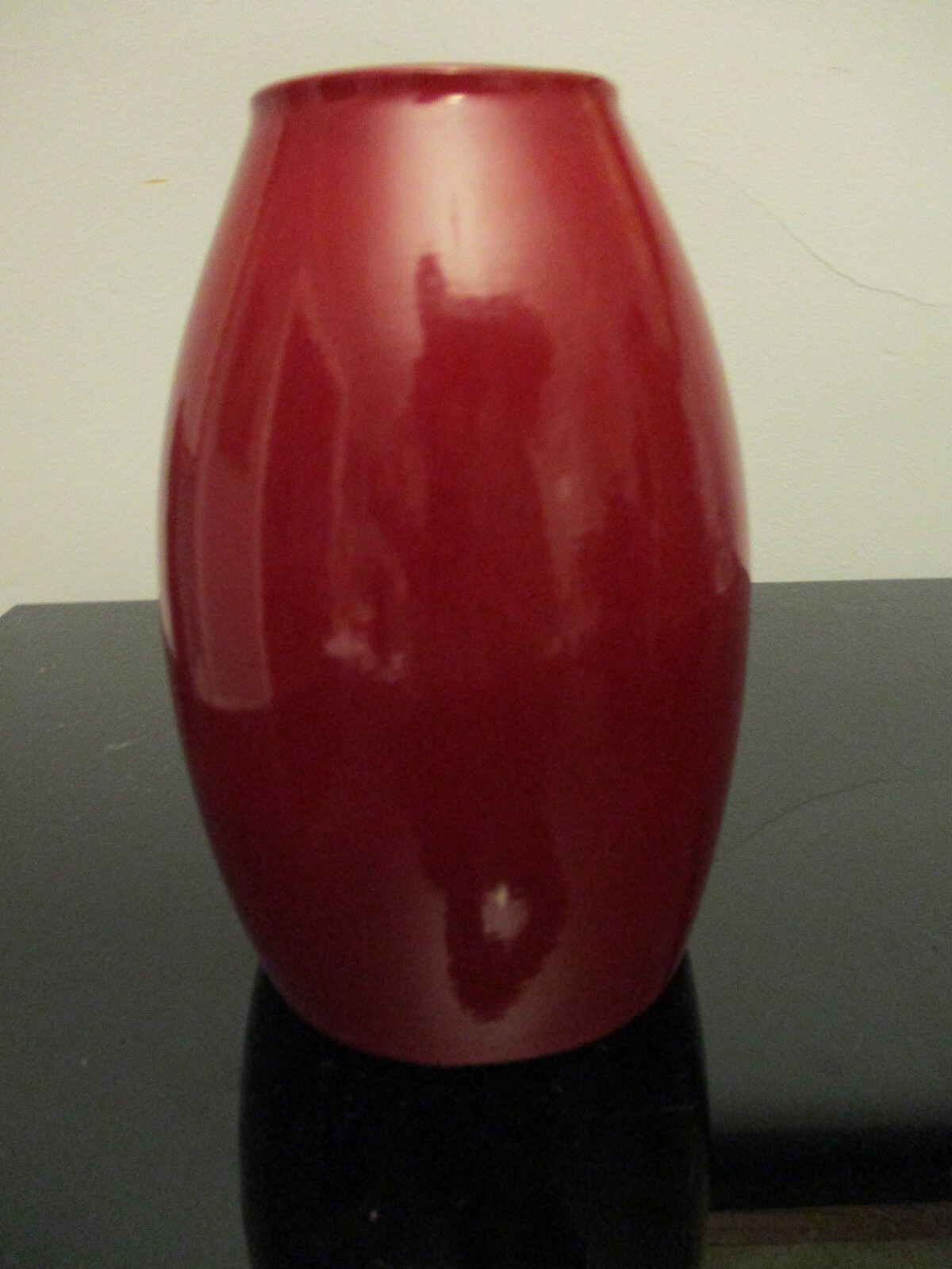 Vintage Mid Century Modern MCM Scheurich German Art Pottery Oxblood Red Vase!
