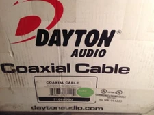 Dayton Audio High End 3106AD0U RG-6/U Solid Copper Center & Braid cable new RCA 