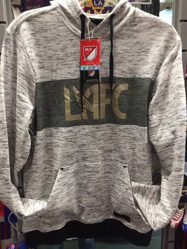 Adidas LAFC Pullover Hoodie Grey Black 