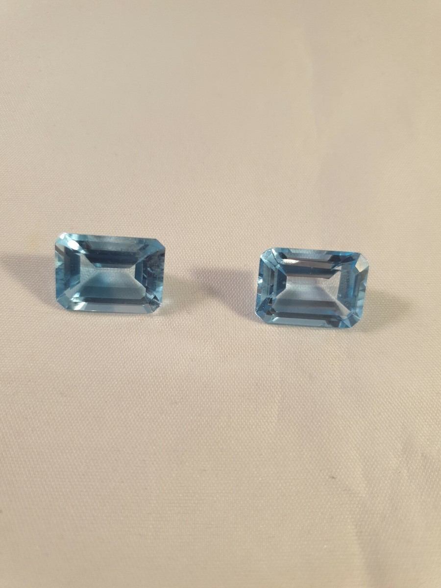 Natural Sky Blue Topaz 18mm x 13mm Octagon Cut Gem Gemstone