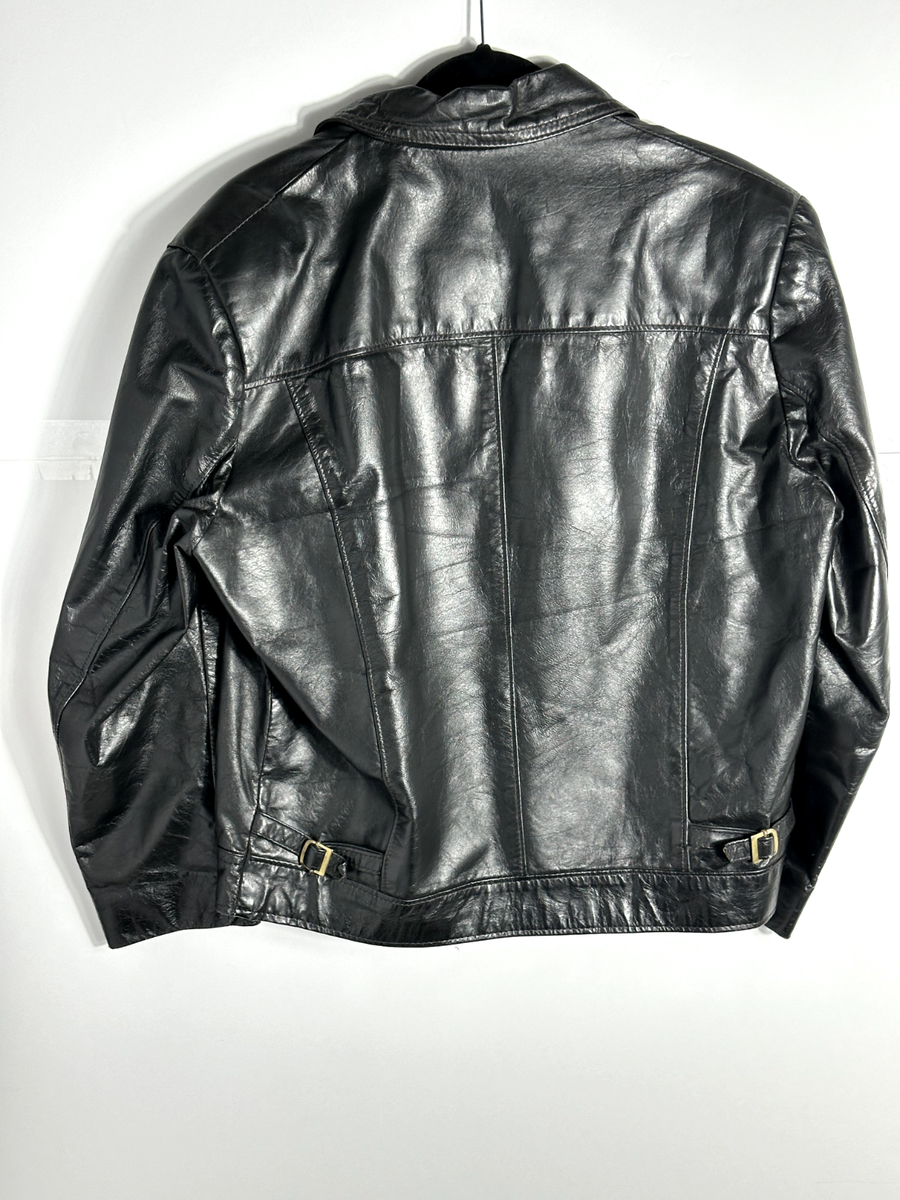 Sears The Leather Shop Black Jacket Men SZ 40 Regular Sears The Leather Shop Black Jacket Men SZ 40 Regular