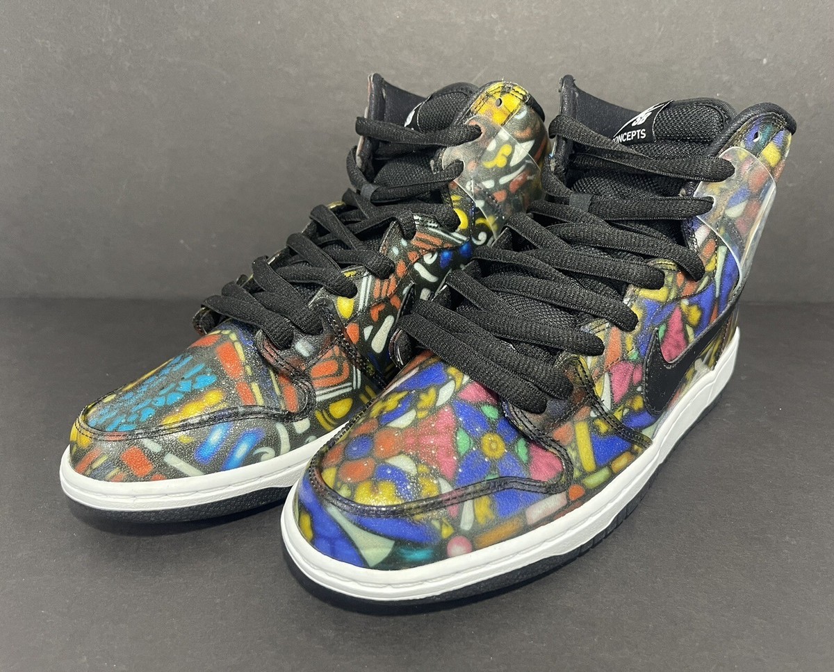 2015 Nike SB Dunk High x Concepts Stained Glass 313171-606 
