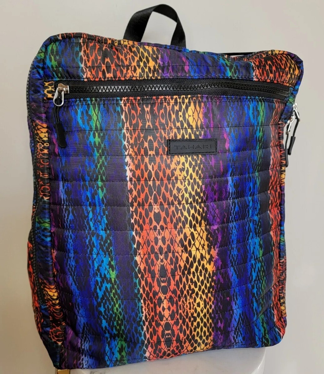 Multicolor Snakeskin Backpack Purple Fringe Snakeskin Backpack For Women - Genuine Python  main image 4