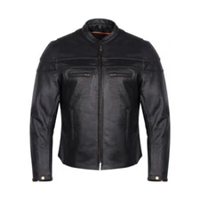 Vance Leather VL531 Motorcycle Jacket Premium Leather Vented MCJ