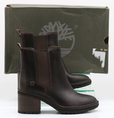 TIMBERLAND SIENNA HIGH WOMENS CHELSEA ANKLE BOOTS UK EU 37 BROWN - Main Image