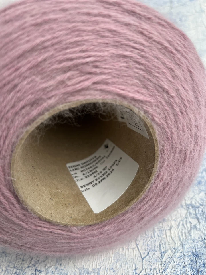 Angora Rabbit bland yarn on cone 55/35/10% Merino/Angora/PA, per 100g (3.52oz) - Image 2 of 4