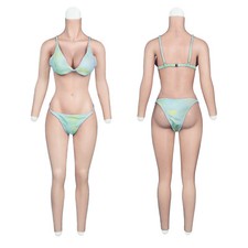 Silicone Breast Form with Arm Realistic Fake Vagina Tight Suit Stretchy BodySuit