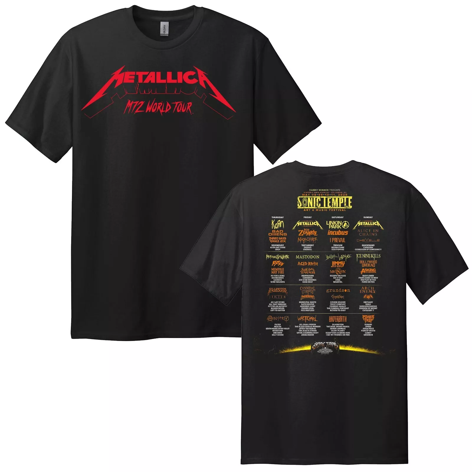 Metallica M72 World Tour No Repeat Weekend 2025 T-Shirt S-5XL Gift for Fans