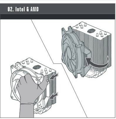Enfriador de aire Cooler Master MA410P RGB CPU CDC 2.0 4 tubos de calor ventilador maestro 120 mm - Imagen 3 de 12
