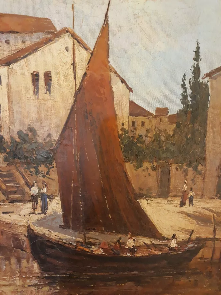 PINTURA AL ÓLEO ARMENIA ORIGINAL. Firmado M. Petrosyan. VENECIA. 2014 Foto 4 de 4