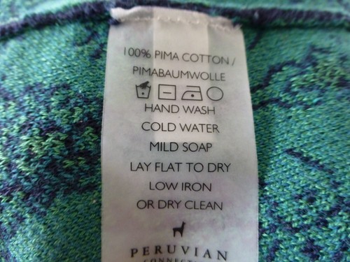Peruvian Connection Jacquard Strickrock, gr. M, Blau-Grün - Bild 5 von 5