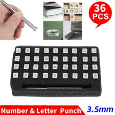 Number & Letter Metal Punch Set Alphabet Mark Steel Stamp Craft Tool Kits CT0