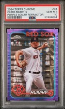 2024 Topps Chrome Purple Sonar Chris Murphy #47 (133/275) PSA10 POP-1