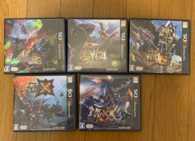 Lot 5 Monster Hunter 3G & 4 & 4G & X & XX Set Nintendo 3DS Capcom