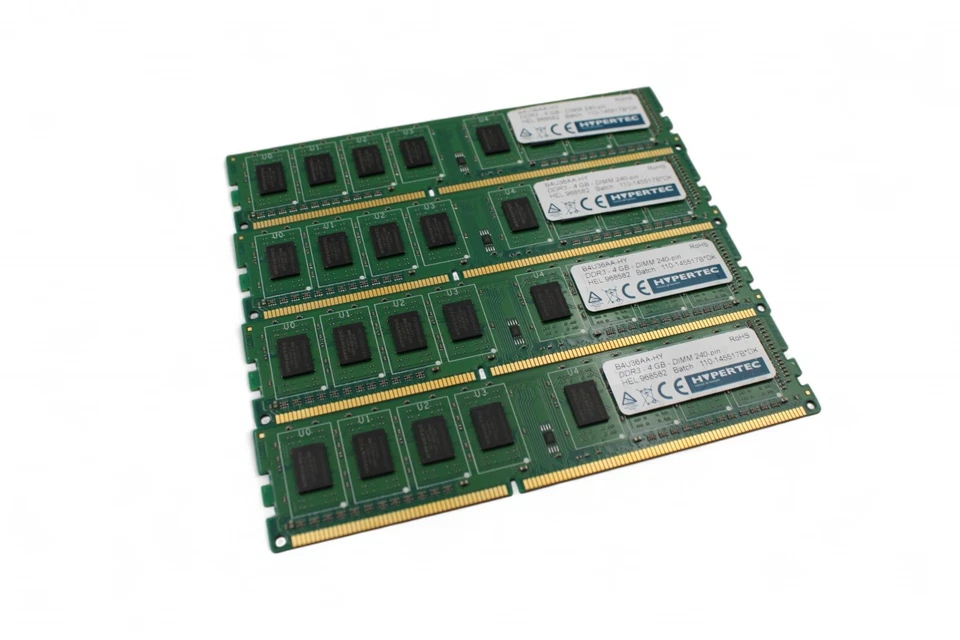 Lot of 4 x Hypertec 4GB DDR3 PC3-12800 1600MHz UDIMM Desktop RAM B4U36AA-HY - Image 2 of 4