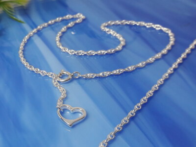 Fußkettchen Silber 925 Kordelkette m. Herz Fußkette Sterlingsilber 24-30 cm fr42