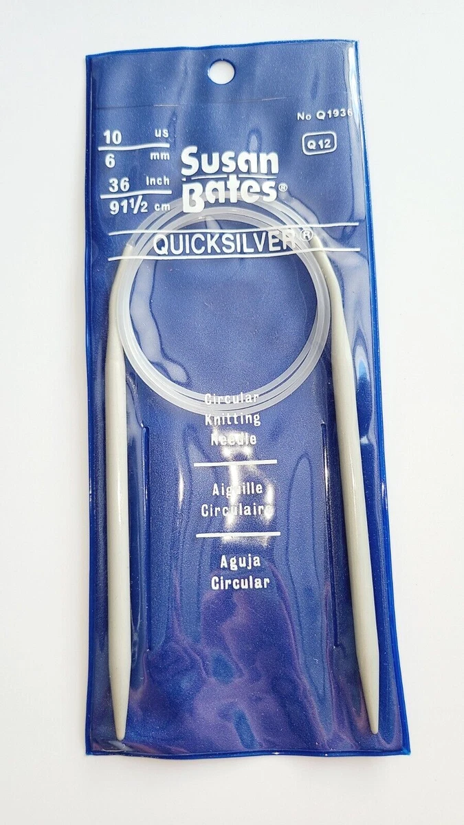 Susan Bates Quicksilver Circular Knitting Needle Size 10 us 6
