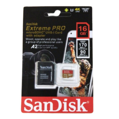 SanDisk Extreme Pro Micro SD 16GB SDXC mit Adapter 170MB/S