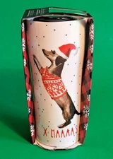 Dachshund Christmas Holidays Jumbo Ceramic Ciroa 15.2 oz Travel Mug / Cup NIB
