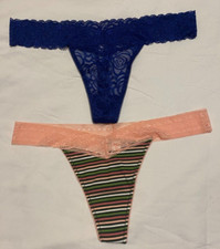 Flirtitude Womens New Lot Of 2 XL Extra Large Multi Color Thong Panties