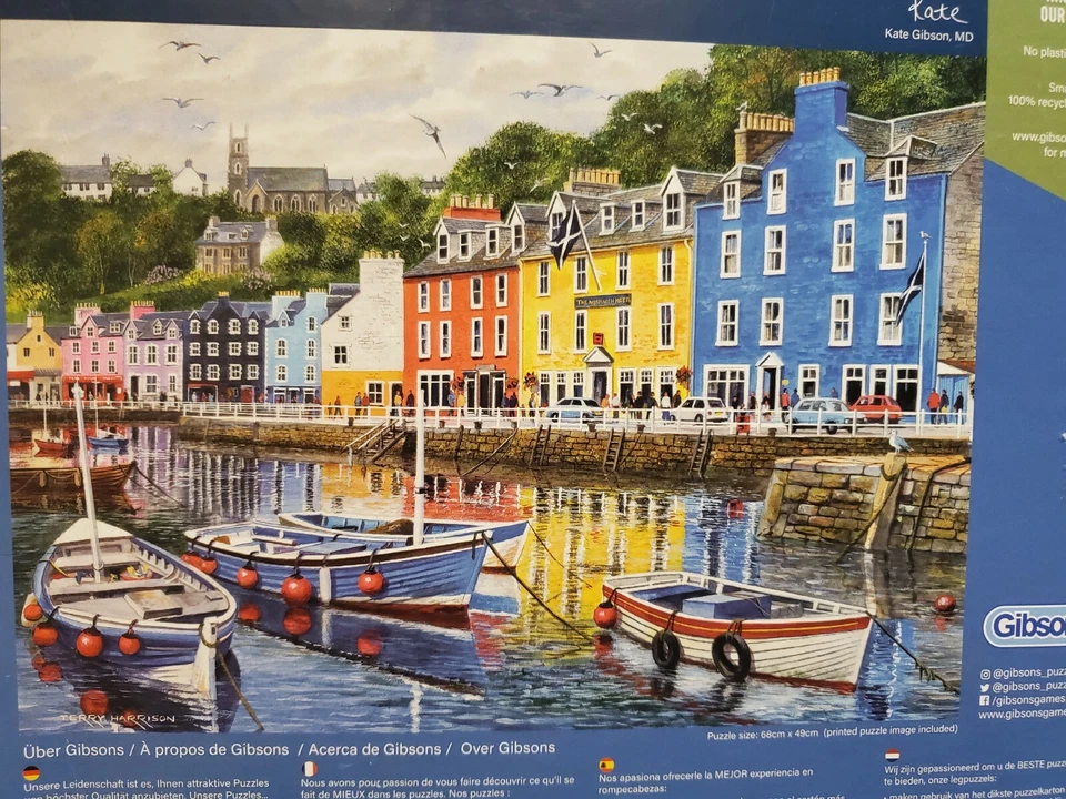 GIBSONS TOBERMORY 1000 PIECE JIGSAW PUZZLE by Terry Harrison - Image 4 of 4