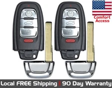 2x New Quality Replacement Comfort Access Key Fob Remote For Select Audi Vehicle