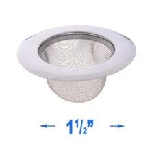1/2" Mesh Metal Sink Strainer Heavy Duty Stainless Steel Slop Basket Filter Trap