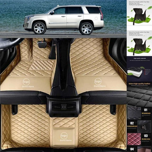 For Cadillac Escalade Car Floor Mats Luxury Custom Cargo Liners Mats Waterproof - Picture 1 of 33