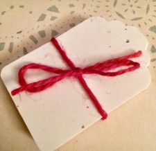 29 Hand Punched White Speckled Confetti Gift Tags,Scrapbook, Crafts, Etc.