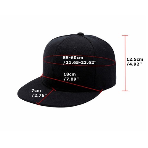 Adjustable Men Peak Plain Flat Hip Hop Unisex Snapback Classic Baseball Hat Cap - Picture 3 of 16