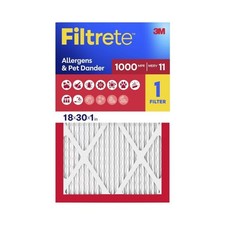 18x30x1 Allergen Defense Air Filter 1000 MPR:MERV 11 Electrostatic FurnaceFilter