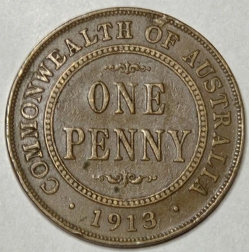 1913 George V Penny — photo from the most recent tracked eBay sale