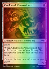 MTG Clockwork Percussionist (130/469) Duskmourn House of Horror NM FOIL