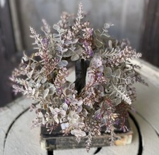 3-1/2" Artificial Purple Eucalyptus Wreath Ring Decor