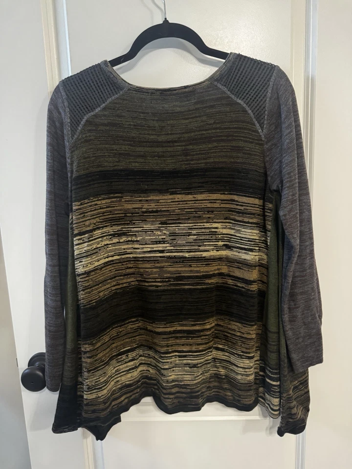 SUÉTER MANGA LARGA CURIO NEW YORK TALLA M MUJER GRIS/MARRÓN/BEIGE/VERDE Foto 2 de 4