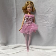2007 Barbie Ballerina Doll, Mattel L8548 Redressed Pink Tutu Glitter Bend Knee