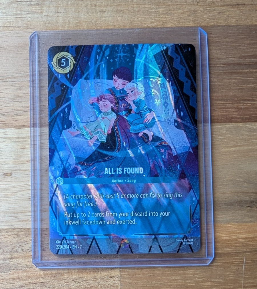 All Is Found (Enchanted) 220/204 Enchanted Archazia's Island Lorcana NM/M